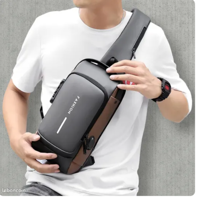 💼 حقيبة كتف أنيقة مضادة للسرقة مع منفذ شحن USB مثالية للاستعمال اليومي